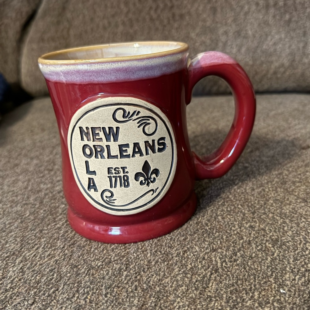 New Orleans Brick Red Ceramic Mug